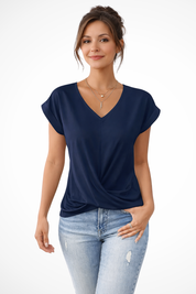 Amelia Laurent | Casual V-Neck Blouse For Women