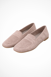Céleste Vanbright | Yellow Breathable Knit Loafers for Women