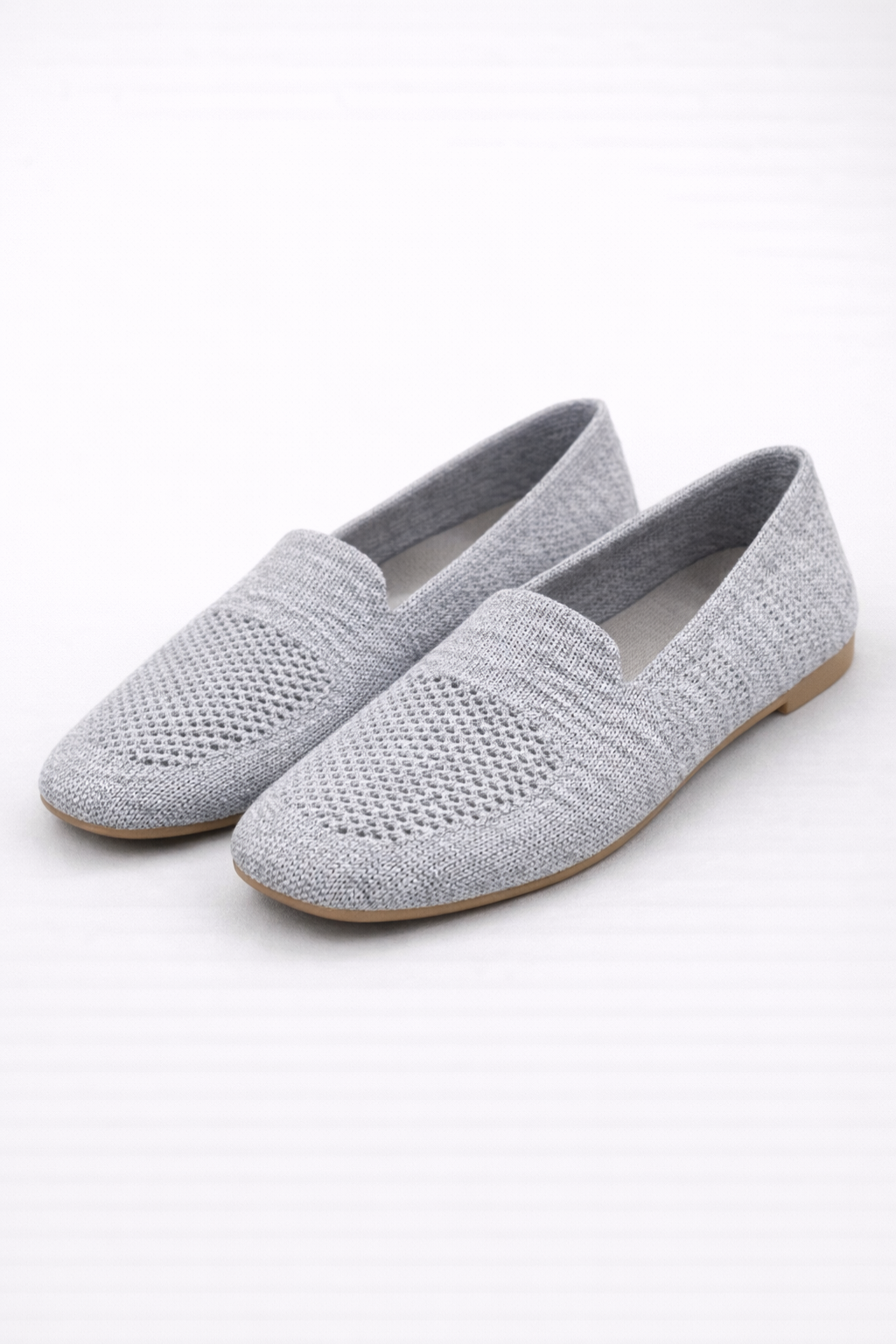 Céleste Vanbright | Yellow Breathable Knit Loafers for Women