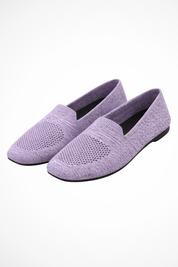 Céleste Vanbright | Yellow Breathable Knit Loafers for Women