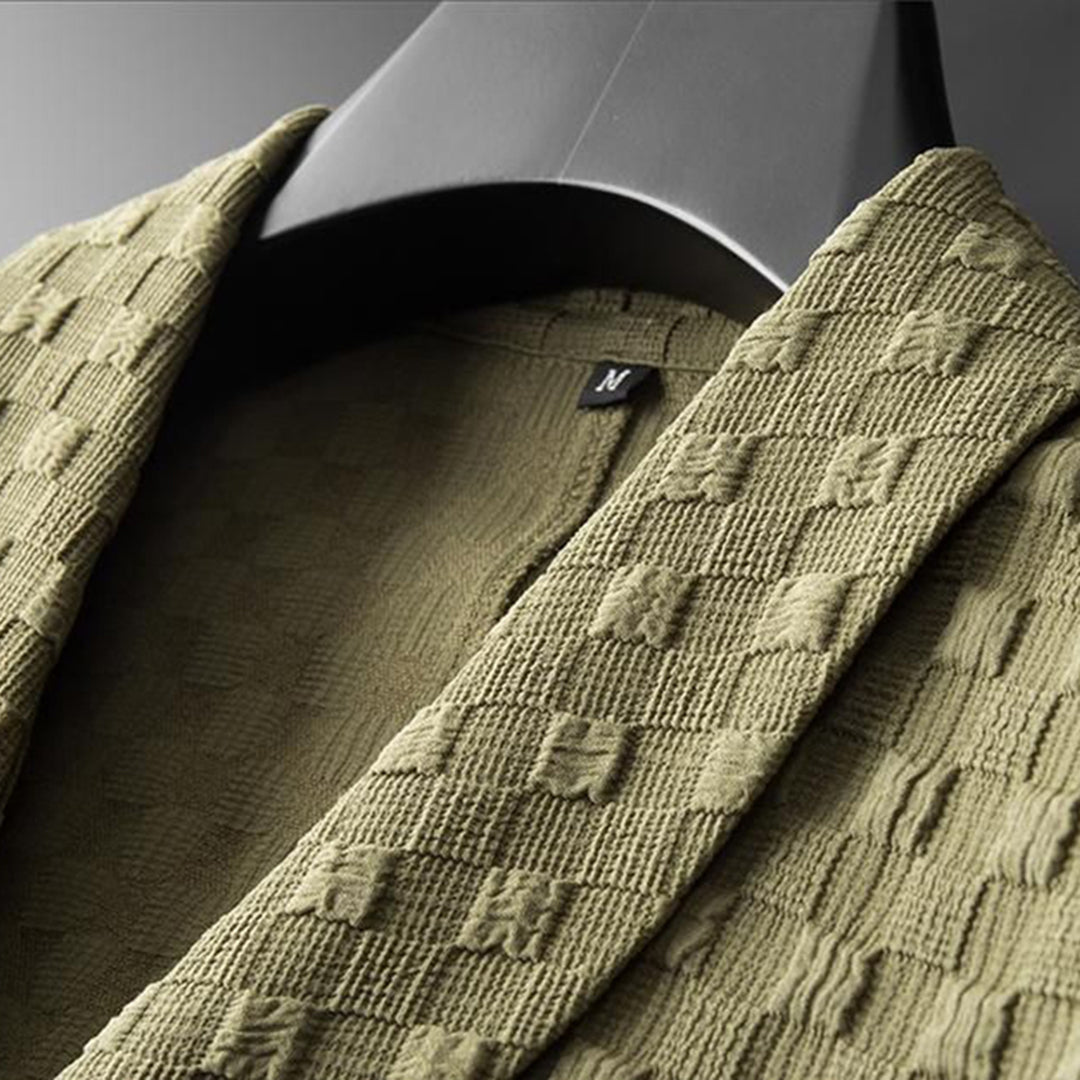 Renzo Castellani | Textured Summer Two-Piece Set For Men