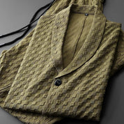 Renzo Castellani | Textured Summer Two-Piece Set For Men