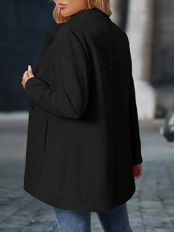 Aurélie Sinclair | Cream Stand-Collar Tailored Coat for Women
