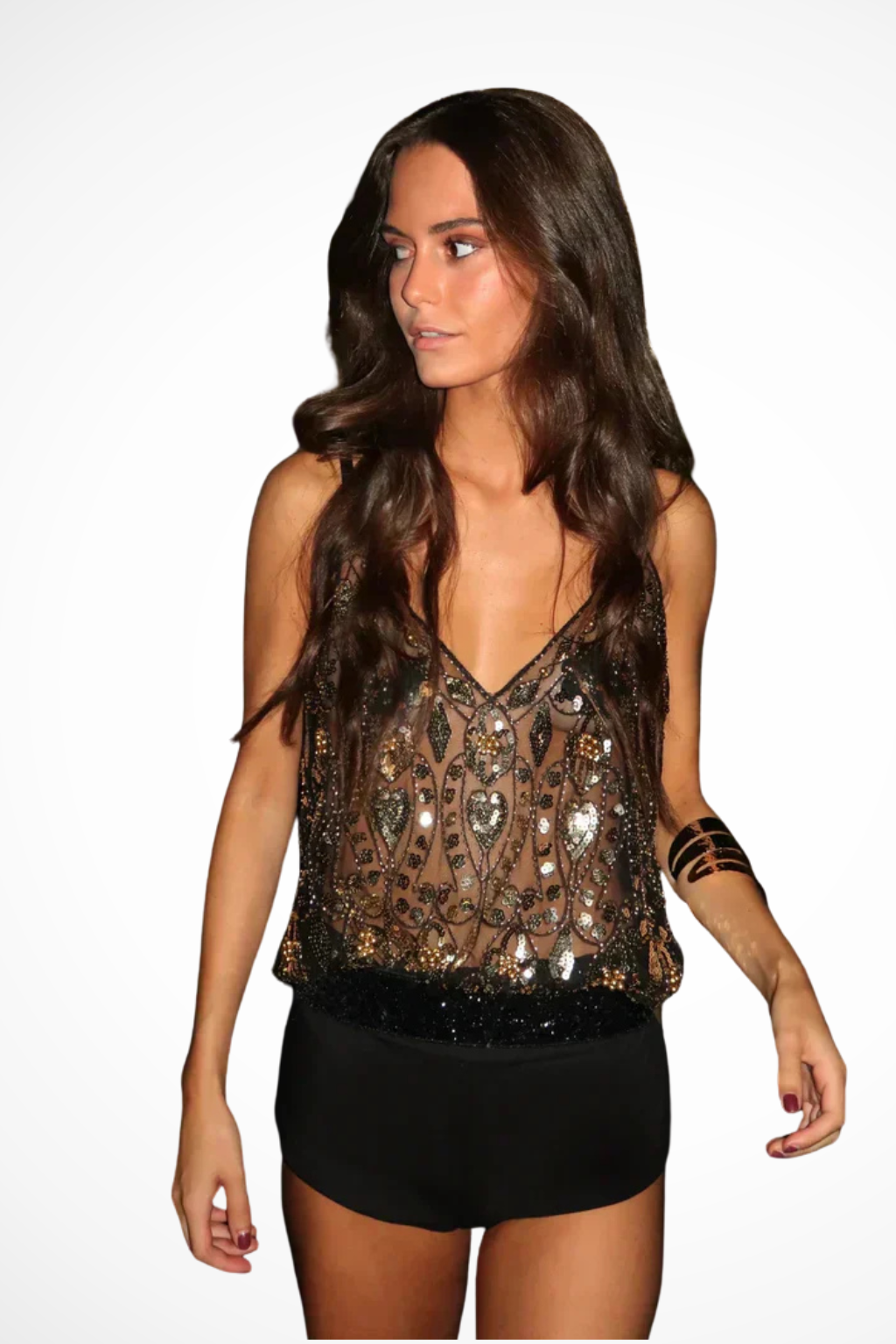 Bianca Moretti | Sequin Embellished Party Top for Women