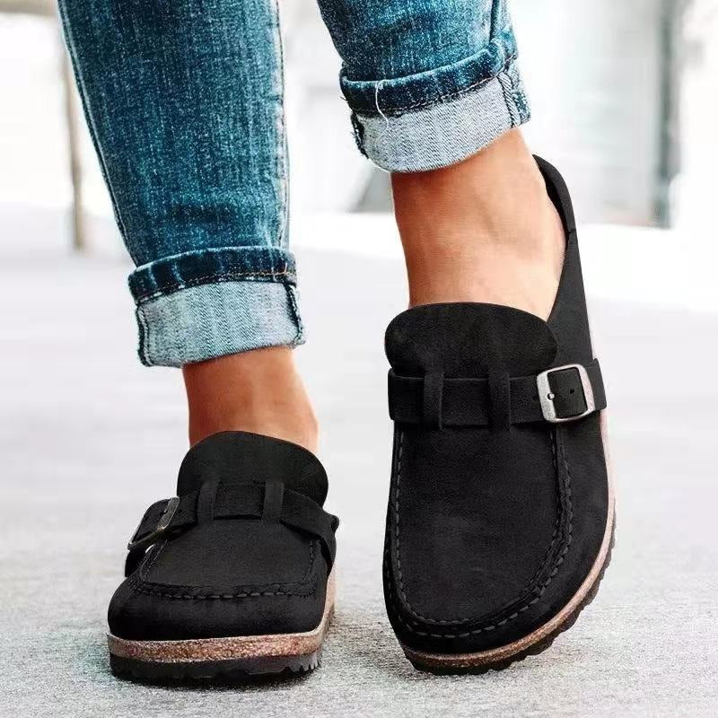 Ashley Gentry | Suede Buckle Loafers For Women