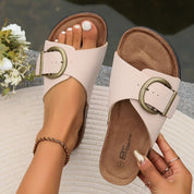Angela Keys | Buckle Slide Sandals For Women