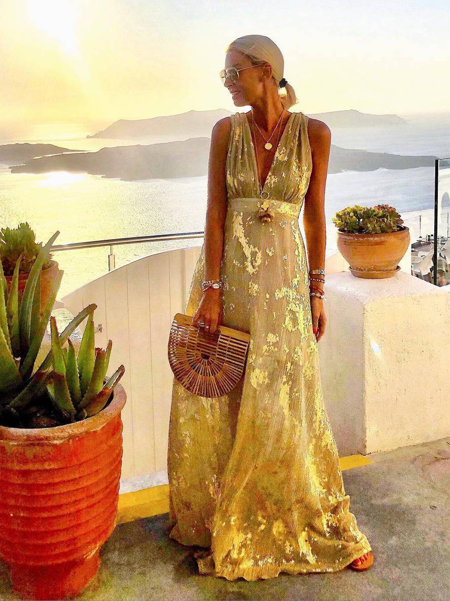 Elena Moreau | Sequin Maxi Dress For Women
