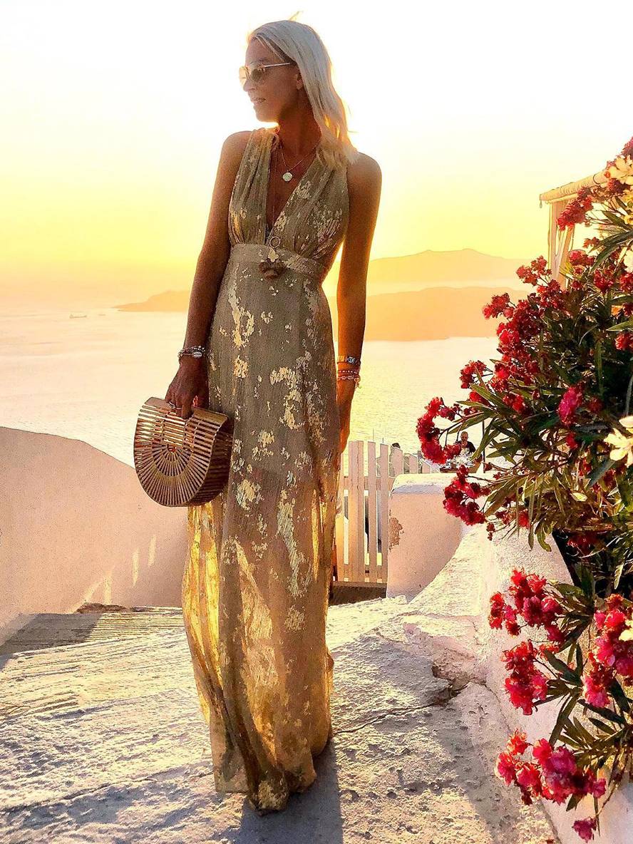 Elena Moreau | Sequin Maxi Dress For Women