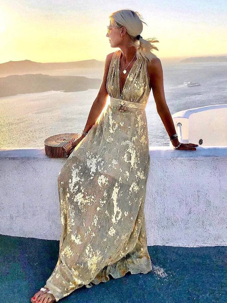 Elena Moreau | Sequin Maxi Dress For Women