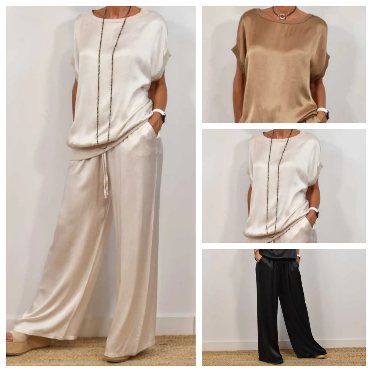 Camille Bellamy | Satin Lounge Co-Ord Set For Women