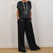 Camille Bellamy | Satin Lounge Co-Ord Set For Women