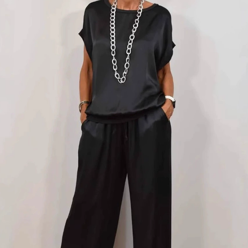 Camille Bellamy | Satin Lounge Co-Ord Set For Women