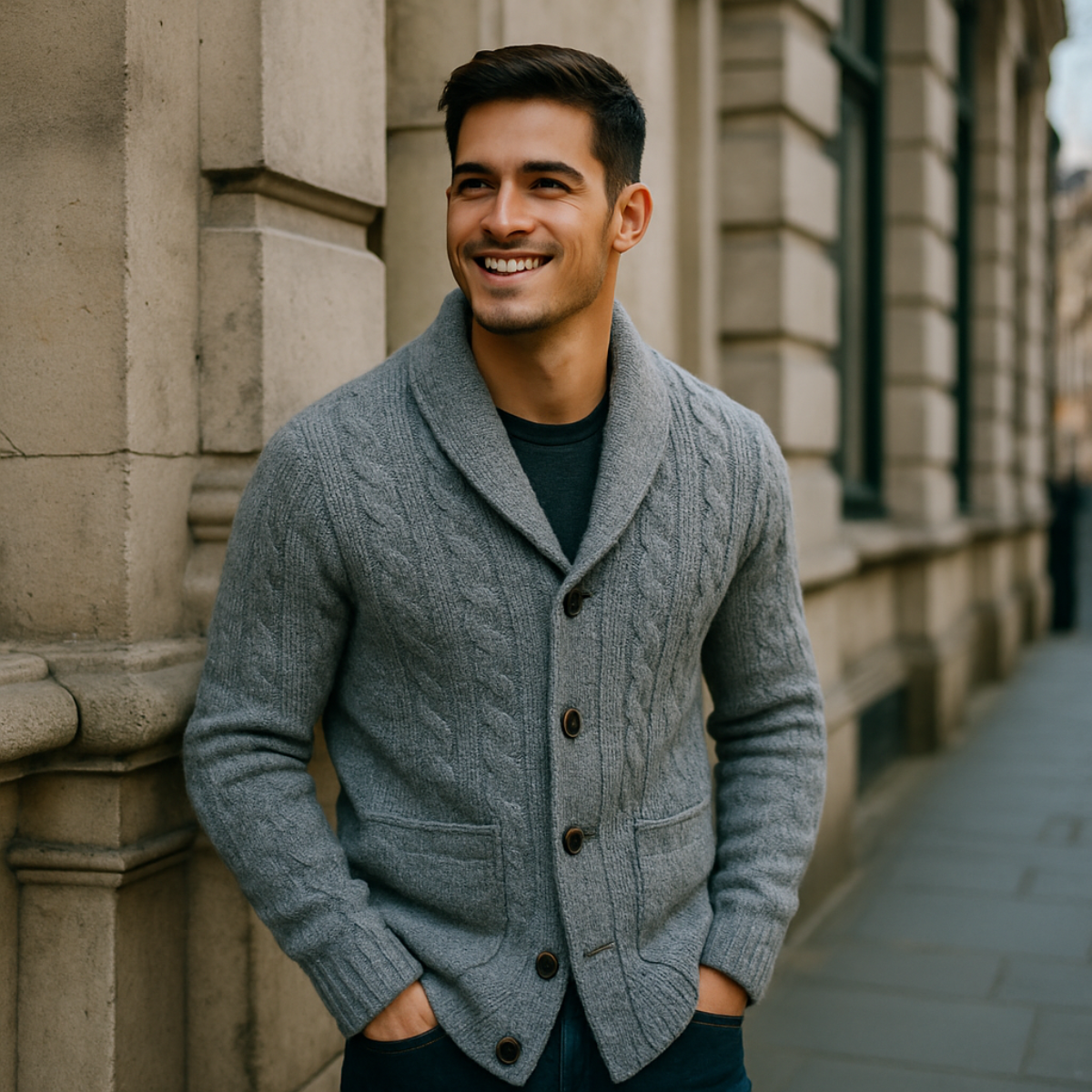 Sebastian Caldwell | Cable Knit Shawl Cardigan