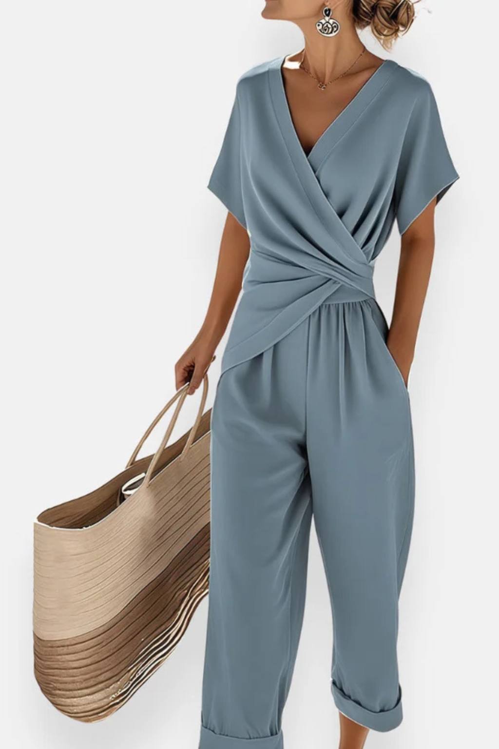 Celeste Laurent | Elegant Wrap Jumpsuit For Women