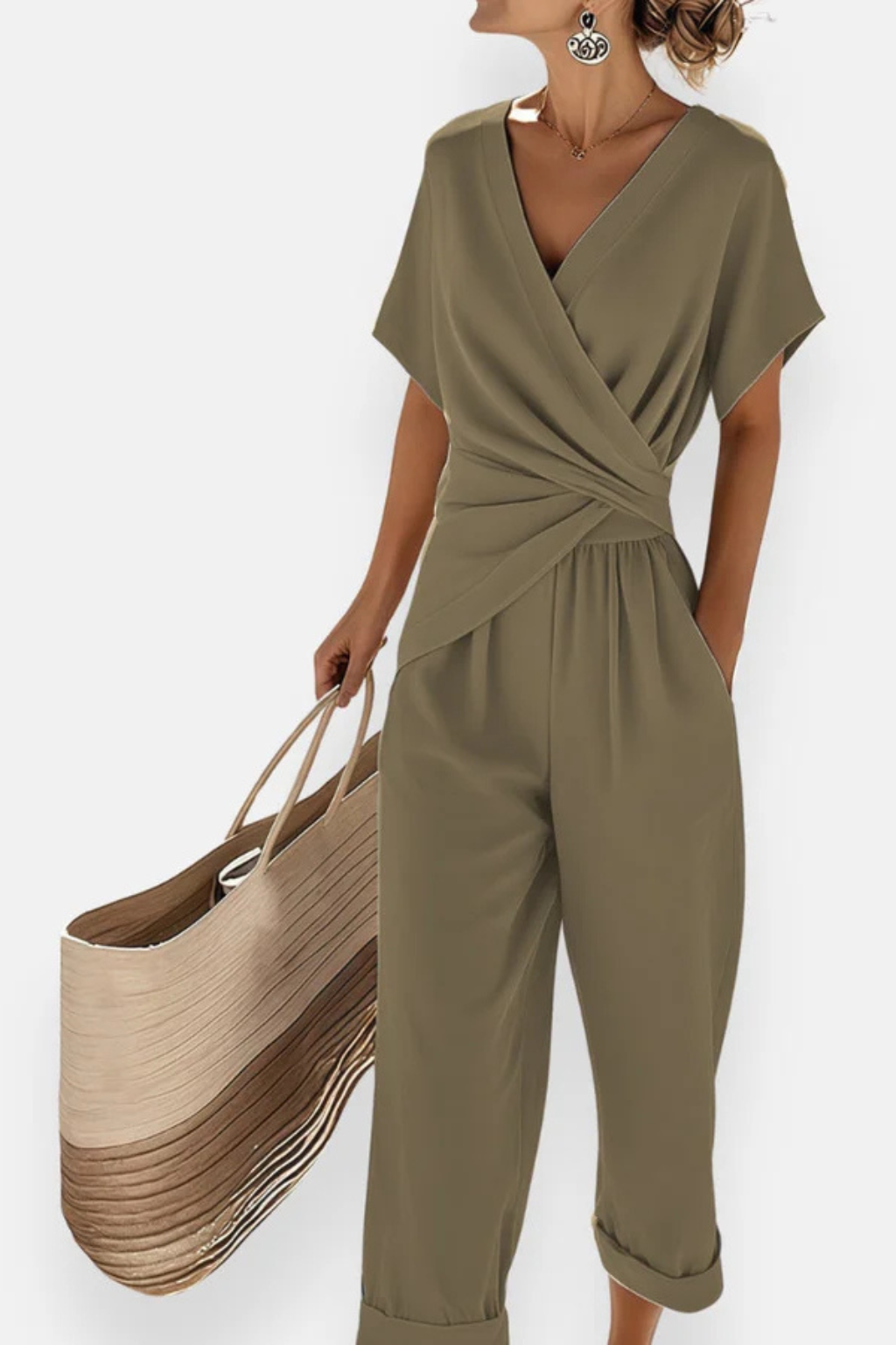 Celeste Laurent | Elegant Wrap Jumpsuit For Women