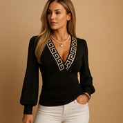 Celeste Monroe | Satin Wrap Blouse For Women