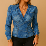 Celeste Monroe | Satin Wrap Blouse For Women