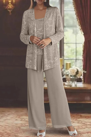 Celeste Moreau | Elegant Sequin Trouser Set For Women