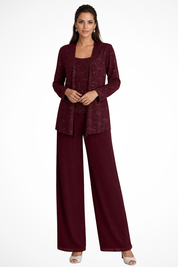 Celeste Moreau | Elegant Sequin Trouser Set For Women