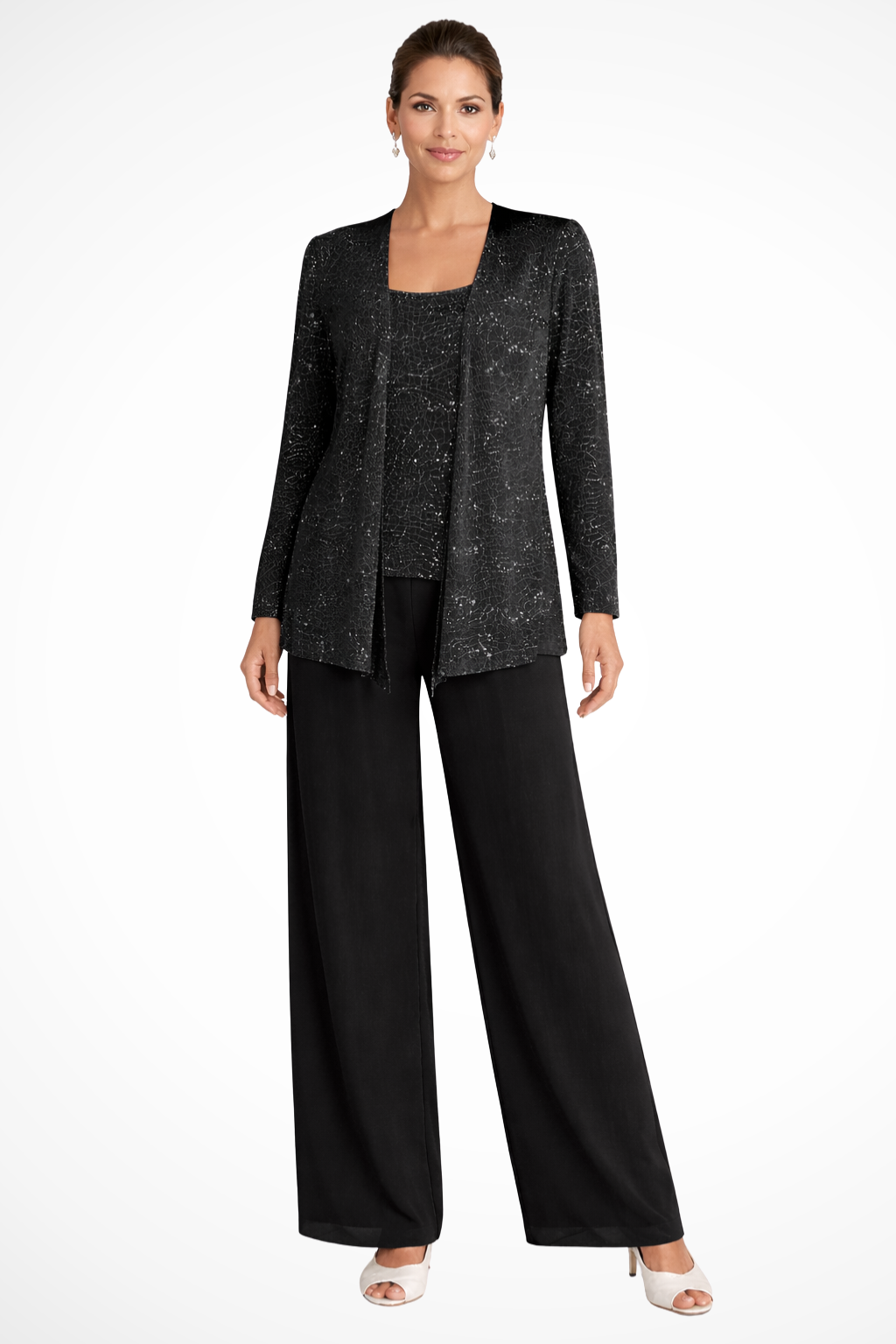 Celeste Moreau | Elegant Sequin Trouser Set For Women