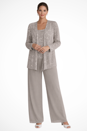 Celeste Moreau | Elegant Sequin Trouser Set For Women