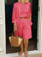 Charlotte Bellini | Elegant Linen Blazer Set For Women