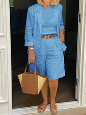 Charlotte Bellini | Elegant Linen Blazer Set For Women