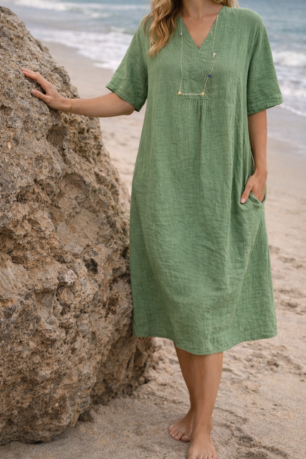 Elena Moretti | Lightweight Summer Midi Dress For Women