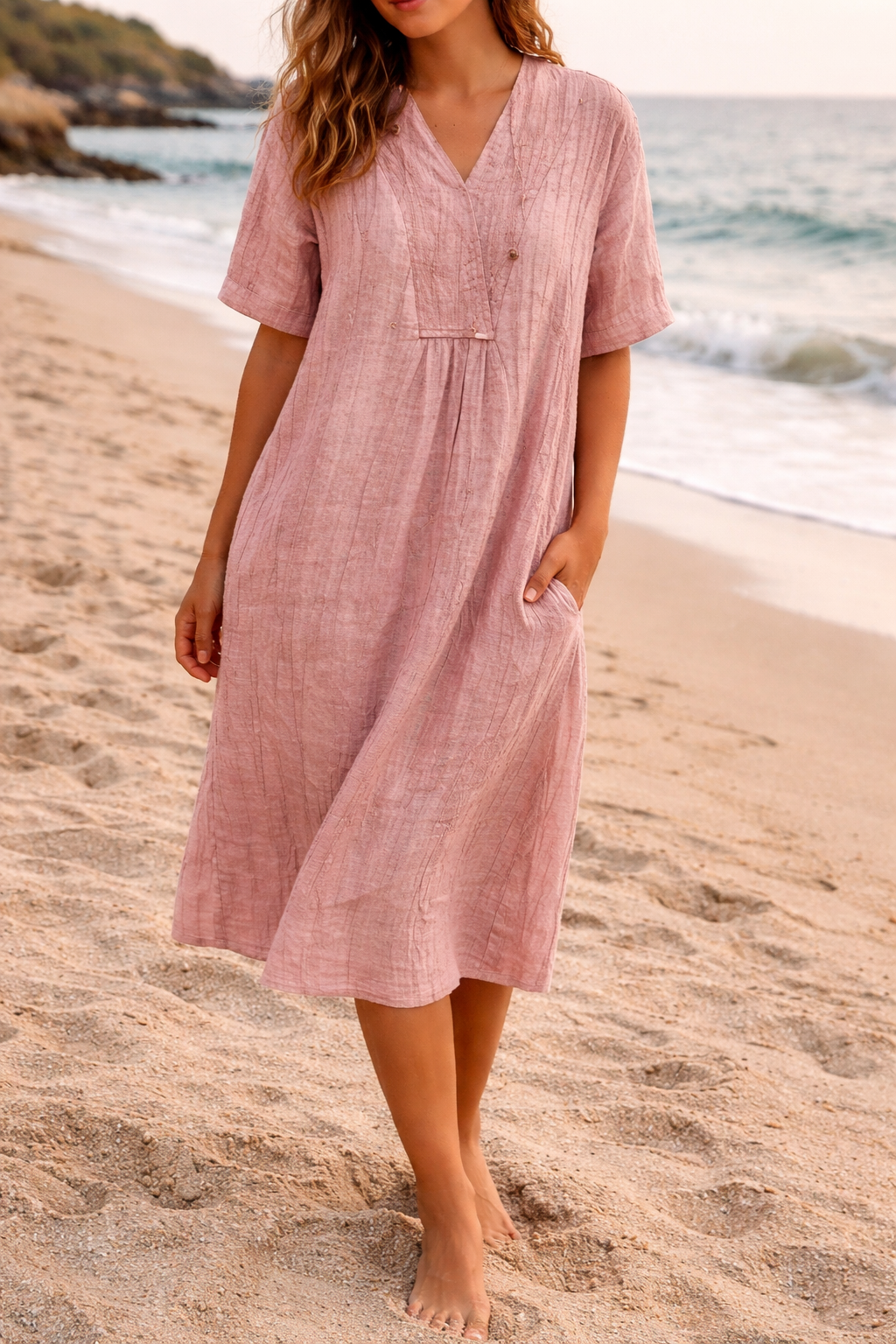 Elena Moretti | Lightweight Summer Midi Dress For Women