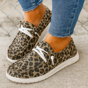 Émilie Laurent | Leopard Print Casual Slip-On Sneakers For Women