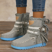 Alessia Conti | Boho Fringe Ankle Boots For Women