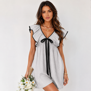 Camille Laurent | Ruffle Sleeve Mini Dress For Women