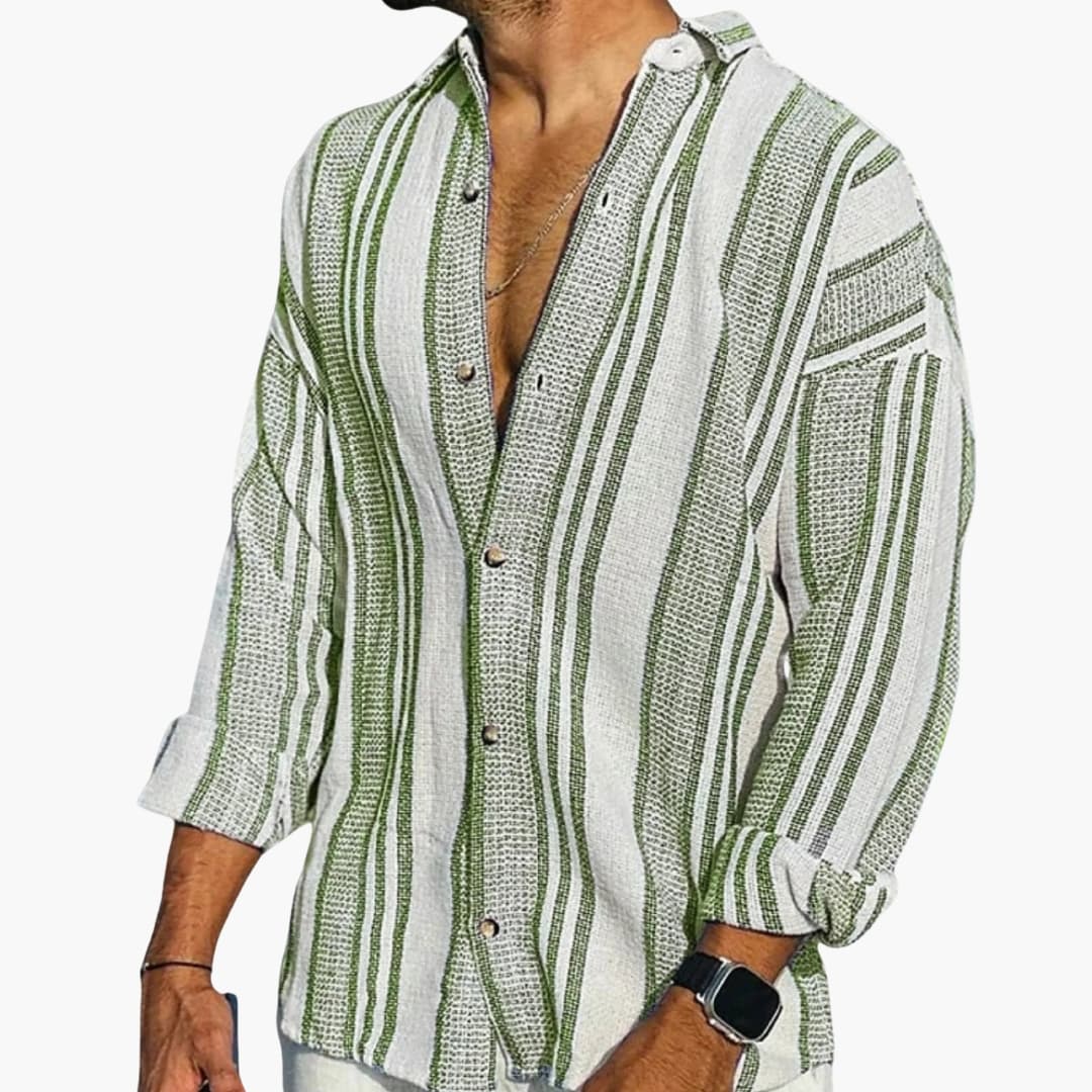 Lorenzo Vitale | Striped Linen Shirt For Men
