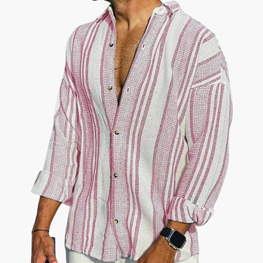 Lorenzo Vitale | Striped Linen Shirt For Men