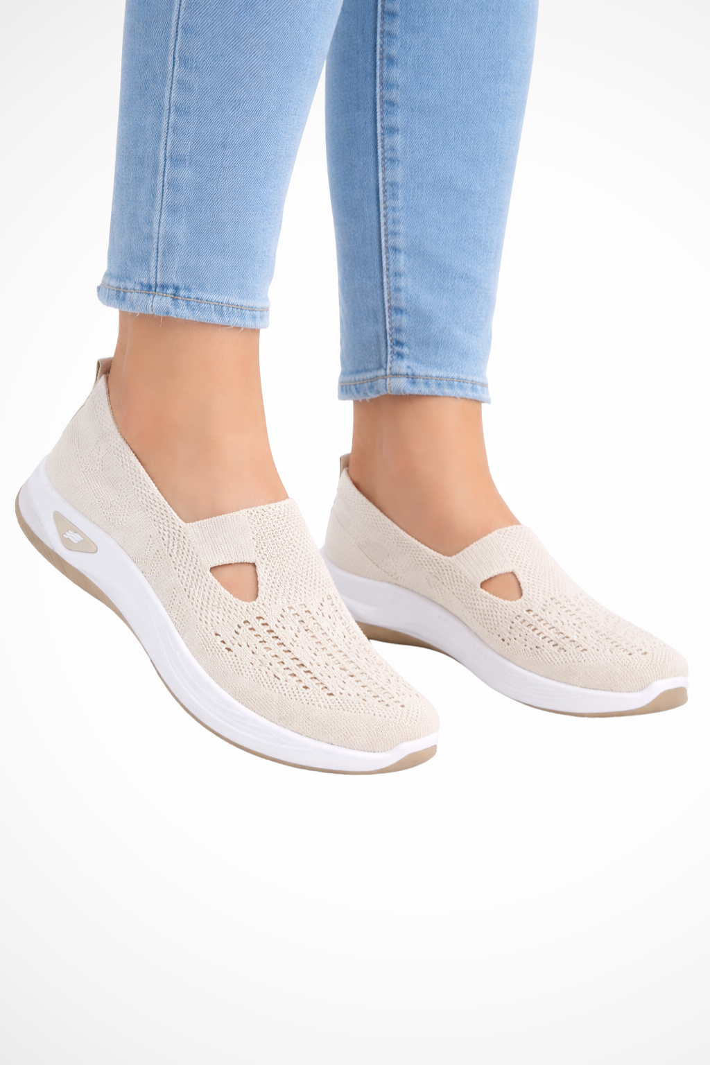 Dorothea Sinclair | Navy Knit Slip-On Comfort Shoes for Women