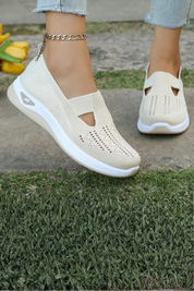 Dorothea Sinclair | Navy Knit Slip-On Comfort Shoes for Women