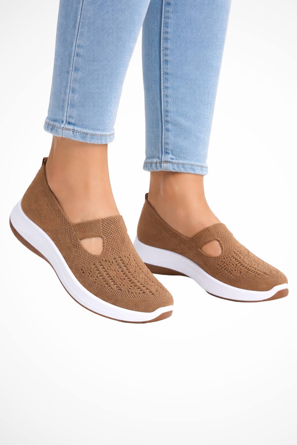 Dorothea Sinclair | Navy Knit Slip-On Comfort Shoes for Women