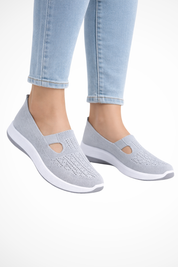Dorothea Sinclair | Navy Knit Slip-On Comfort Shoes for Women
