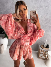 Kiara Snyder | Summer Long Sleeve with Shorts Set For Women