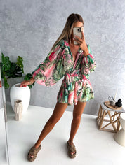 Kiara Snyder | Summer Long Sleeve with Shorts Set For Women