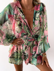 Kiara Snyder | Summer Long Sleeve with Shorts Set For Women