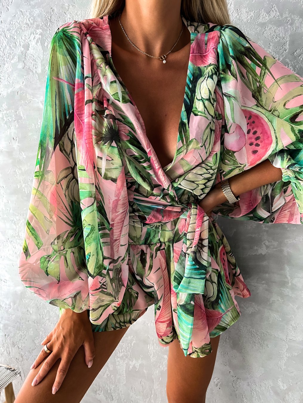 Kiara Snyder | Summer Long Sleeve with Shorts Set For Women