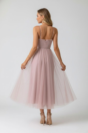 Juliette Sinclair | Pink Tulle Midi Dress For Women