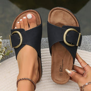 Angela Keys | Buckle Slide Sandals For Women