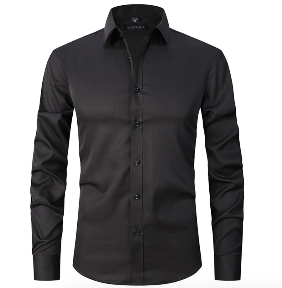 Dante Romano | Tailored Black Dress Shirt For Men