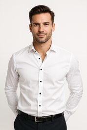 Dante Romano | Tailored Black Dress Shirt For Men