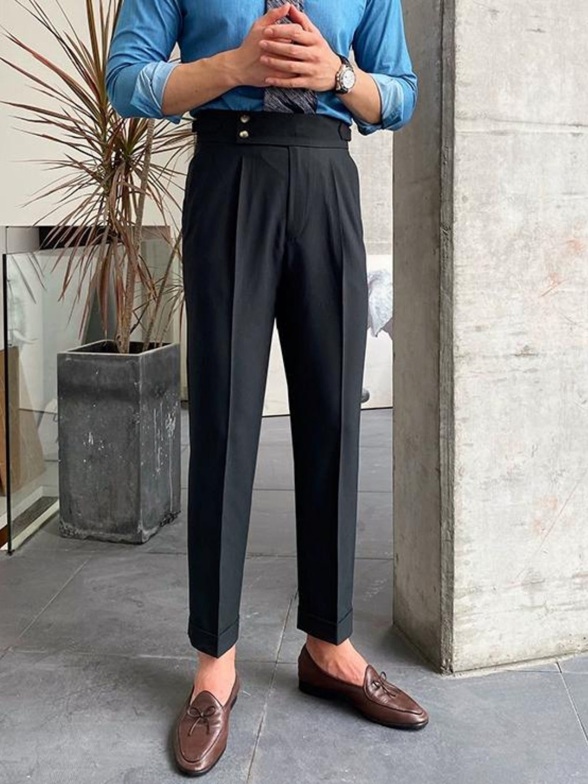 Luca Verano | Tailored Pleated Smart Trousers