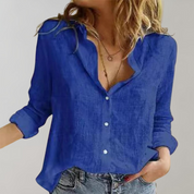 Elena Whitmore | Classic Linen Button Shirt For Women
