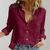 Elena Whitmore | Classic Linen Button Shirt For Women