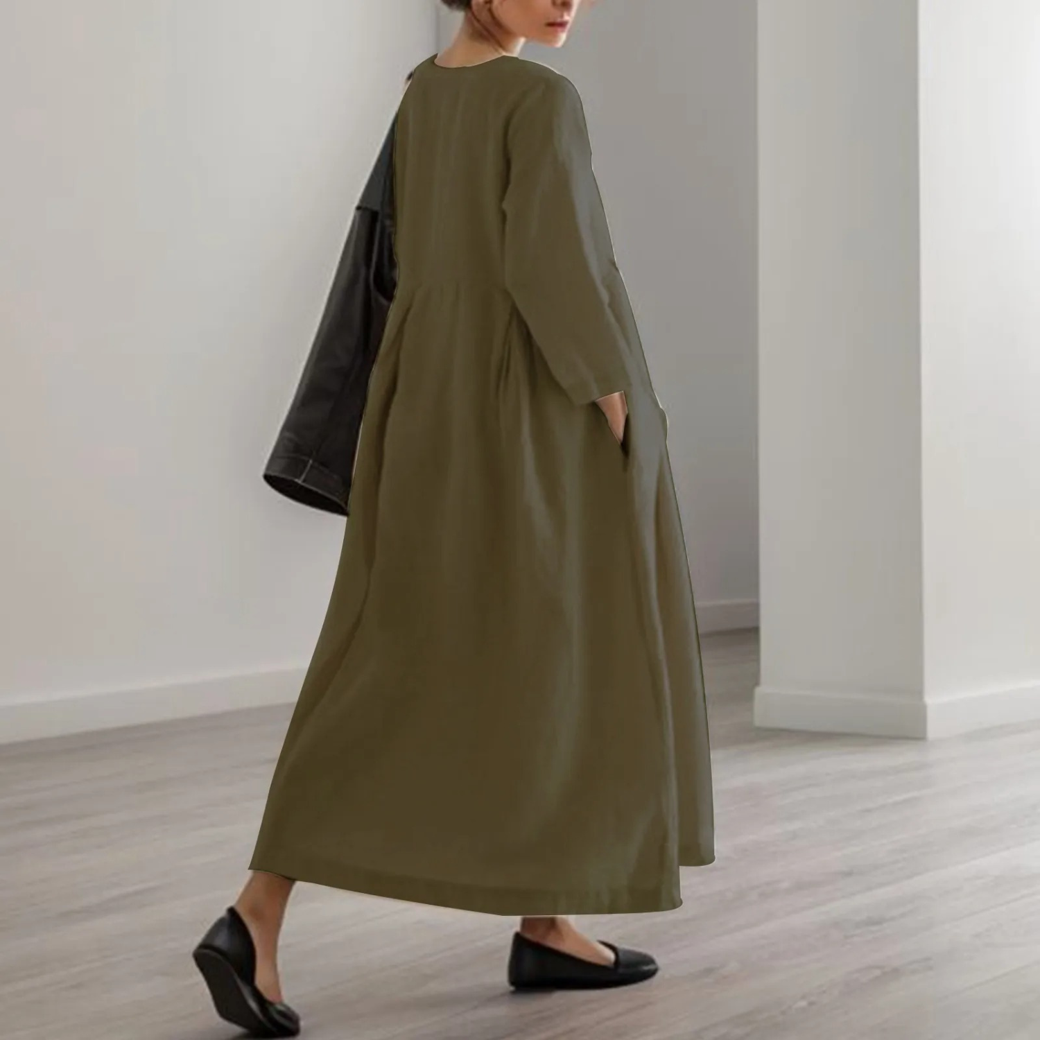 Elena Whitmore | Minimalist Black Maxi Dress For Women